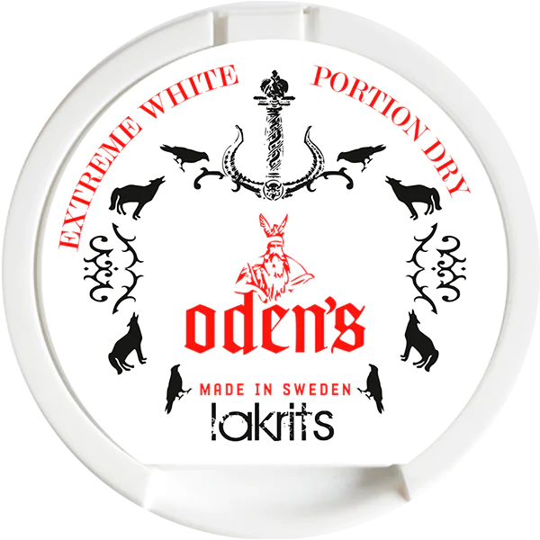 Oden’s Lakrits Extreme White Dry Portion Snus