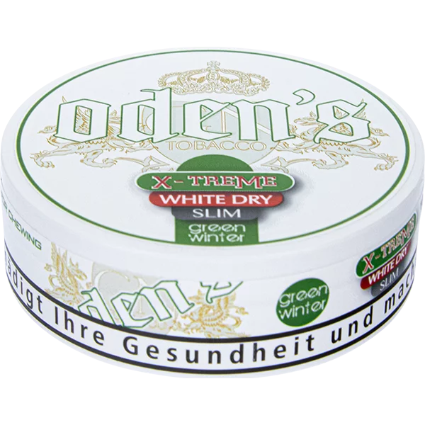 Oden’s Wintergreen Extreme Slim White Dry Portion Snus