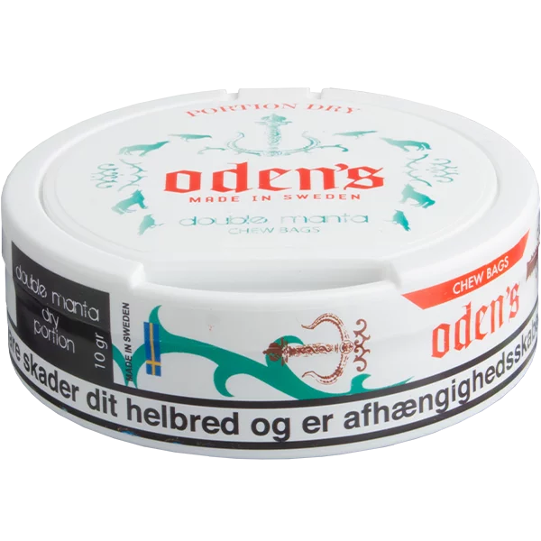 Oden’s Double Mint Extreme White Dry Portion Snus