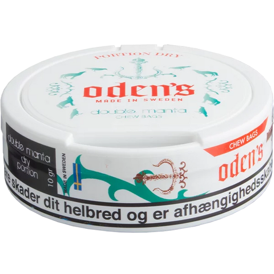 Oden’s Double Mint Extreme White Dry Portion Snus