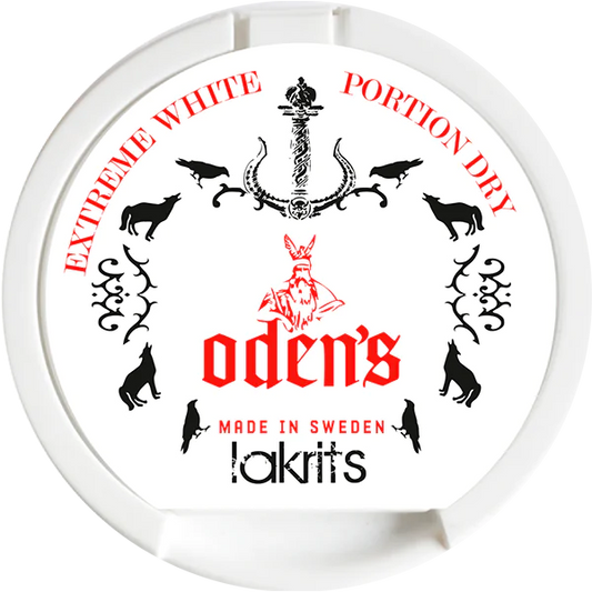 Oden’s Lakrits Extreme White Dry Portion Snus