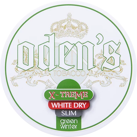 Oden’s Wintergreen Extreme Slim White Dry Portion Snus