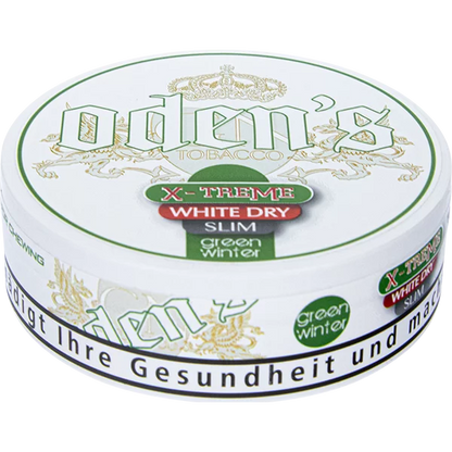 Oden’s Wintergreen Extreme Slim White Dry Portion Snus
